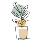 Adesivo de Parede Line Art Floral Contemporâneo e Chic