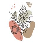 Adesivo de Parede Floral Boho Chic com Formas Orgânicas