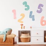 Adesivo de Parede Infantil Educativo Números Coloridos e Divertidos