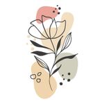 Adesivo de Parede Floral Boho Soft com Formas Orgânicas II