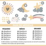 Adesivo de Parede Infantil Céu em Aquarela com Estrelas e Luas