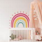 Adesivo de Parede Infantil Arco-Íris Alegria das Cores