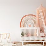 Adesivo de Parede Infantil Arco-Íris Boho Tons Terrosos