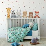 Kit Adesivos de Parede Infantil Safari Animais e Bolinhas Coloridas