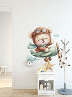 Adesivo de Parede Infantil Ursinho Aquarela Fofo