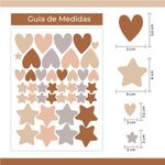 Kit Adesivos de Parede Estrelas e Corações Mágicos