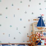 Kit Adesivos de Parede Aquarela Ursinhos Carinhosos e Balões