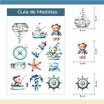 Kit Adesivos de Parede Aquarela Ursinhos Carinhosos e Balões