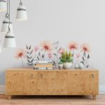 Adesivo de Parede Floral Aquarela Jardim de Lavandas