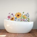 Adesivo de Parede Floral Aquarela Elegance Pétalas Suaves