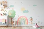 Adesivo de Parede Infantil Jardim Encantado Aquarela Delicado