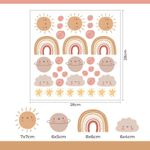 Kit Adesivo de Parede Infantil Galáxia Colorida com Arco-Íris e Planetas