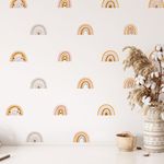 Kit Adesivos de Parede Arco-Íris Estilo Boho Moderno