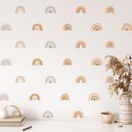 Kit Adesivos de Parede Arco-Íris Estilo Boho Moderno