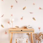 Kit Adesivos de Parede Flores Delicadas em Aquarela
