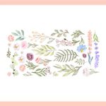 Adesivo de Parede Flores e Ramos Estilo Aquarela