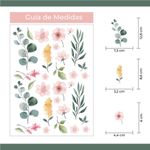 Kit Adesivos de Parede Botânico Natureza em Aquarela