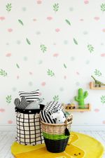 Kit Adesivos de Parede Mix de Folhas e Flores Aquarela