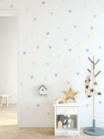 Kit Adesivos de Parede Corações em Aquarela Tons Pastéis