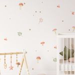 Kit Adesivos de Parede Cogumelos e Folhagens Aquarela Encantada