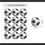 Kit Adesivos de Parede Bolas de Futebol Quarto de Craque