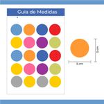 Kit Adesivos de Parede Bolinhas Coloridas Tons Pastéis Soft