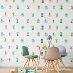Kit Adesivos de Parede Cactos Estilo Boho Escandinavo