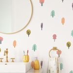 Kit Adesivos de Parede Árvores Infantis Floresta Mágica
