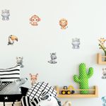 Kit Adesivos de Parede Safari Baby Bichinhos da Selva