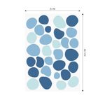 Kit Adesivos de Parede Bolinhas Irregulares Azul Moderno