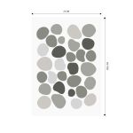 Kit Adesivos de Parede Bolinhas Irregulares Cinza Escandinavo