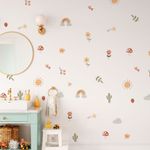 Kit Adesivos de Parede Infantil Boho Aquarela Natureza Mágica