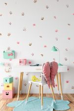 Kit Adesivos de Parede Aquarela Boho Ramos e Flores Minimalistas