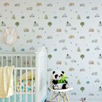Kit Adesivos de Parede Infantil Cidade Aquarela - Carrinhos e Natureza
