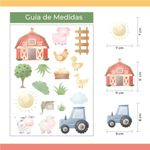 Kit Adesivos de Parede Aquarela Fazendinha 