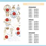 Adesivo de Parede Infantil Balões Mágicos Aquarela Colorido