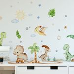 Adesivo de Parede Infantil Dinossauros Baby Aquarela
