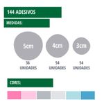 Kit Adesivos de Parede Infantil Bolinhas Coloridas - 144 Unidades