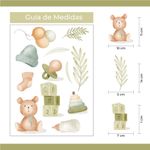 Kit Adesivos de Parede Infantil Coleção Arte Aquarela