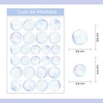 Kit Adesivos de Parede Infantil Aquarela Bolhas de Sabão Mágicas