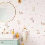 Kit Adesivos de Parede Infantil Aquarela Jardim Encantado Coelho