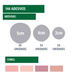 Kit Adesivos de Parede Infantil Bolinhas Tons de Rosa - 144 Unidades