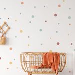 Kit Adesivos de Parede Infantil Bolinhas Coloridas Alegres