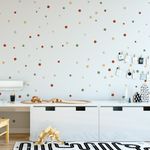 Kit Adesivos de Parede Infantil Bolinhas Terracota Modernas - 96 Un