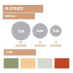 Kit Adesivos de Parede Infantil Bolinhas Terracota Modernas - 96 Un