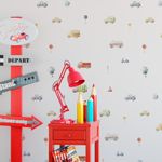 Kit Adesivos de Parede Infantil Carros Vintage em Aquarela