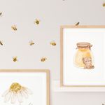 Kit Adesivos de Parede Abelhinhas e Flores Aquarela