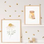 Kit Adesivos de Parede Abelhinhas e Flores Aquarela