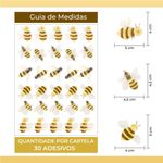 Kit Adesivos de Parede Abelhinhas e Flores Aquarela