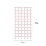 Papel de Parede Adesivo Infantil Xadrez Aquarela Rosa Meia Parede